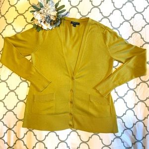 Banana republic mustard yellow cardigan